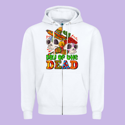 Mexican Day Of The Dead Zipper Hoodie Designed By Adodesignshop