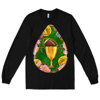Black american football and western roses teardrop Long Sleeve Tee - BundleAndBundleShop