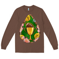 Chestnut american football and western roses teardrop Long Sleeve Tee - BundleAndBundleShop