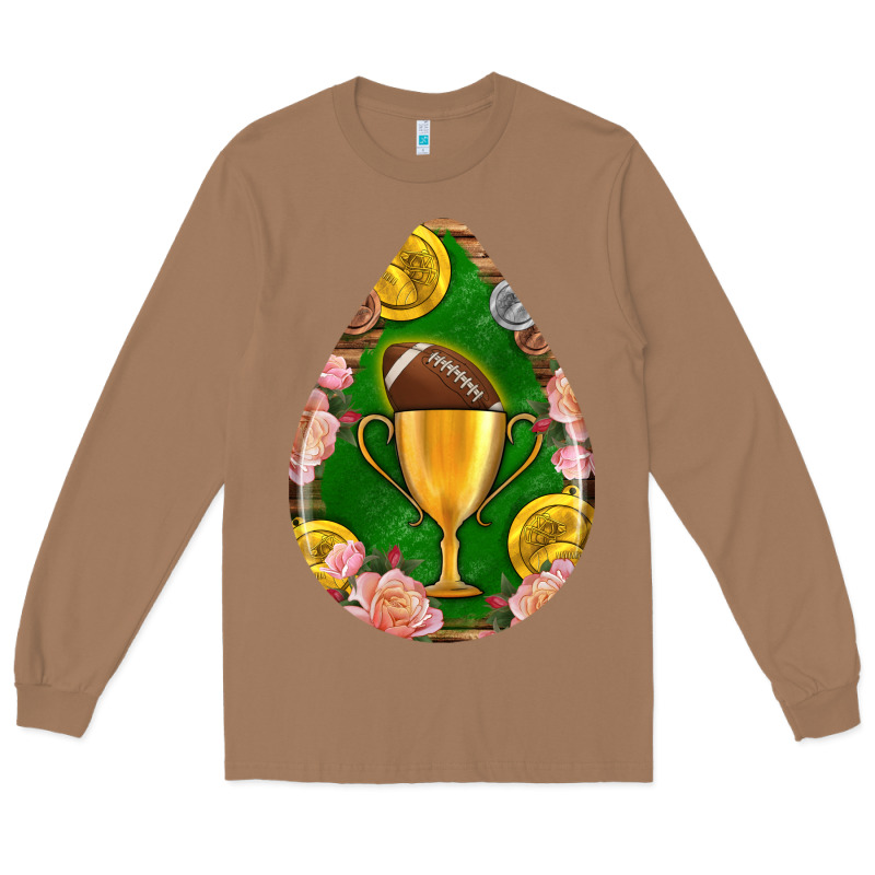 American Football And Western Roses Teardrop Long Sleeve Tee by BundleAndBundleShop | Teevron