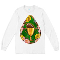 White american football and western roses teardrop Long Sleeve Tee - BundleAndBundleShop