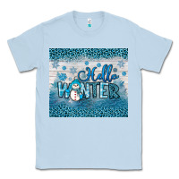 Dusty Blue hello winter Classic Tee - JahusDesignShop