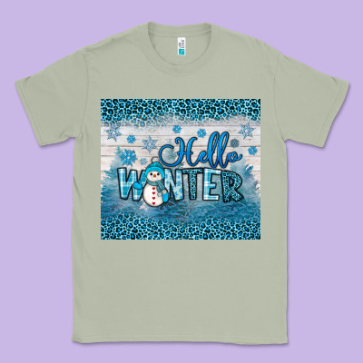 Hello Winter Classic Tee Designed By Jahusdesignshop