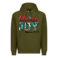 Army Green Choose Joy Premium Hoodie - BundleAndBundleShop