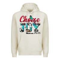 Oatmeal Heather Choose Joy Premium Hoodie - BundleAndBundleShop
