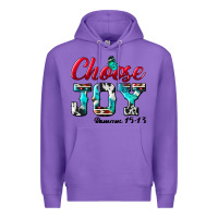 Purple Choose Joy Premium Hoodie - BundleAndBundleShop
