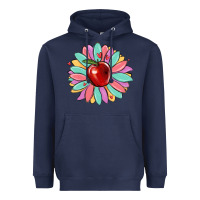Navy teacher apple Heavyweight Hoodie - MaliasSmallBusiness