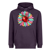 Plum teacher apple Heavyweight Hoodie - MaliasSmallBusiness