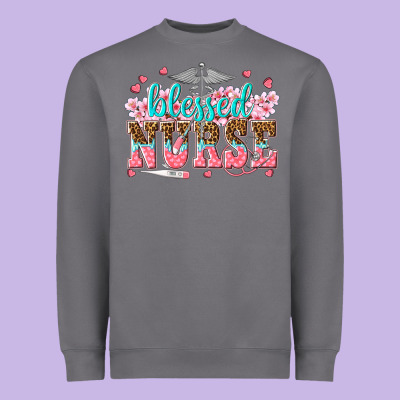 Blessed Nurse Heavyweight Sweatshirt Designed By Texasbilliewilder