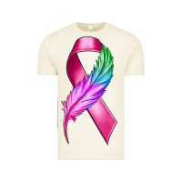 Vintage Arctic Breast Cancer Ribbon with Feather Vintage Tee - texasbilliewilder