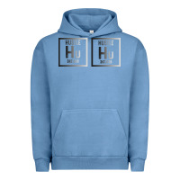 Pigment Pebble Blue Hustle Harder Neon Urban Hoodie - Bettercallsaul