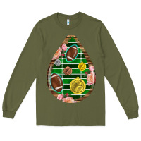 Army Green american football and western roses teardrop Long Sleeve Tee - BundleAndBundleShop