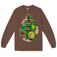 Chestnut american football and western roses teardrop Long Sleeve Tee - BundleAndBundleShop