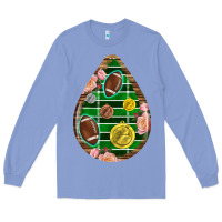 Colony Blue american football and western roses teardrop Long Sleeve Tee - BundleAndBundleShop
