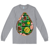 Heather Grey american football and western roses teardrop Long Sleeve Tee - BundleAndBundleShop