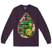 Plum american football and western roses teardrop Long Sleeve Tee - BundleAndBundleShop