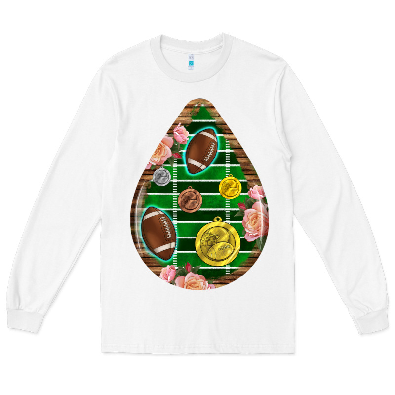 American Football And Western Roses Teardrop Long Sleeve Tee by BundleAndBundleShop | Teevron