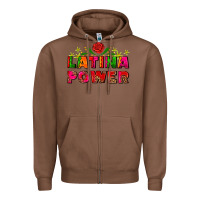Chestnut latina power Zipper Hoodie - AdoDesignShop