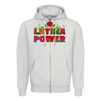 Dove Grey latina power Zipper Hoodie - AdoDesignShop