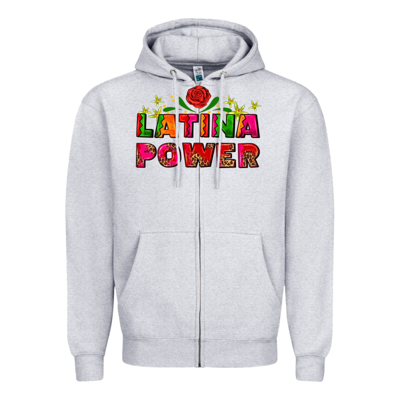Latina Power Zipper Hoodie by AdoDesignShop | Teevron