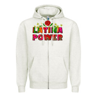 Oatmeal Heather latina power Zipper Hoodie - AdoDesignShop