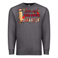Charcoal Heather little miss 100 days smarter Premium Sweatshirt - MaliasSmallBusiness