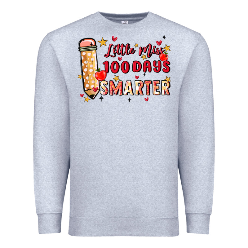 Little Miss 100 Days Smarter Premium Sweatshirt by MaliasSmallBusiness | Teevron