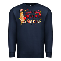 Navy little miss 100 days smarter Premium Sweatshirt - MaliasSmallBusiness