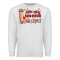 Oatmeal Heather little miss 100 days smarter Premium Sweatshirt - MaliasSmallBusiness
