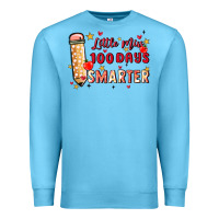 Ocean Blue little miss 100 days smarter Premium Sweatshirt - MaliasSmallBusiness