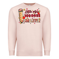 Pale Pink little miss 100 days smarter Premium Sweatshirt - MaliasSmallBusiness