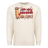 Sandshell little miss 100 days smarter Premium Sweatshirt - MaliasSmallBusiness