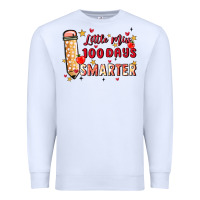 White little miss 100 days smarter Premium Sweatshirt - MaliasSmallBusiness