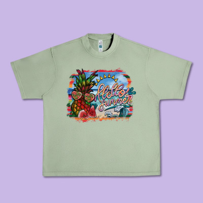 Hello Summer Urban Heavy Tee Designed By Sublimationcraftshop