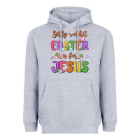 Heather Grey silly rabbit easter is for jesus Heavyweight Hoodie - MaliasSmallBusiness