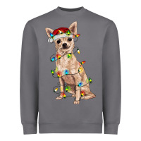 Storm Chihuahua with christmas lights Heavyweight Sweatshirt - RanaPortraitStore