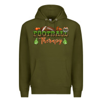 Army Green football therapy Premium Hoodie - BundleAndBundleShop