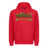 Red football therapy Premium Hoodie - BundleAndBundleShop