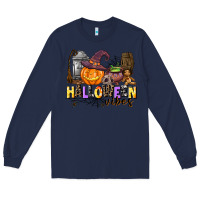 Navy halloween vibes Long Sleeve Tee - AdoDesignShop