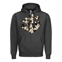 Charcoal Heather cowhide cactus Zipper Hoodie - JahusDesignShop