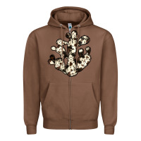 Chestnut cowhide cactus Zipper Hoodie - JahusDesignShop