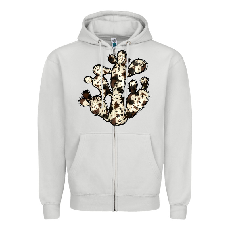 Cowhide Cactus Zipper Hoodie by JahusDesignShop | Teevron