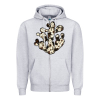 Heather Grey cowhide cactus Zipper Hoodie - JahusDesignShop