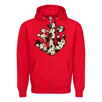 Red cowhide cactus Zipper Hoodie - JahusDesignShop