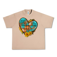 Burro fall pattern heart with sunflower Urban Heavy Tee - HRA Design Shop