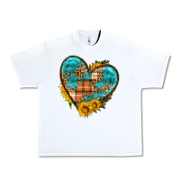 White fall pattern heart with sunflower Urban Heavy Tee - HRA Design Shop