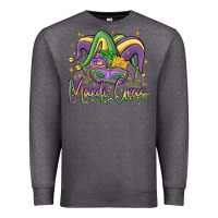 Charcoal Heather mardi gras Premium Sweatshirt - MaliasSmallBusiness