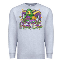 Heather Grey mardi gras Premium Sweatshirt - MaliasSmallBusiness