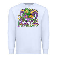 White mardi gras Premium Sweatshirt - MaliasSmallBusiness