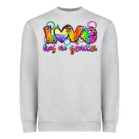 Heather Grey love has no gender Heavyweight Sweatshirt - Zillion Design Studio